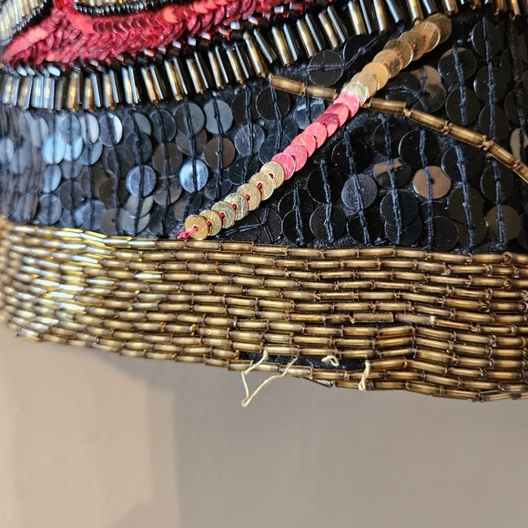 Lily Simon Vintage Silk Beaded Handmade Multicolor Women's Blazer Jacket Size 8. - Picture 14 of 16